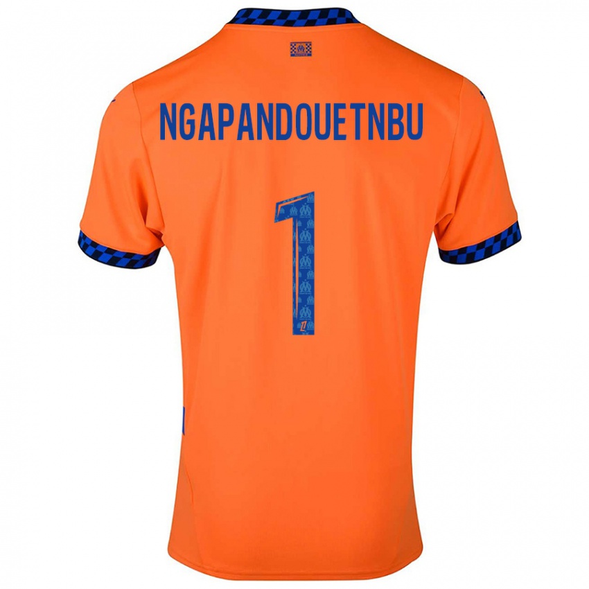 Enfant Maillot Simon Ngapandouetnbu #1 Orange Bleu Foncé Troisieme 2024/25 T-Shirt Suisse