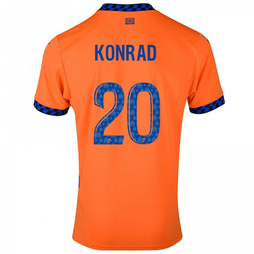 Enfant Maillot Konrad De La Fuente #20 Orange Bleu Foncé Troisieme 2024/25 T-Shirt Suisse