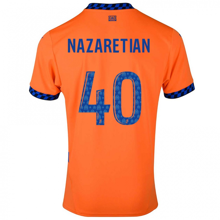 Kinder Manuel Nazaretian #40 Orange Dunkelblau Ausweichtrikot Trikot 2024/25 T-Shirt Schweiz