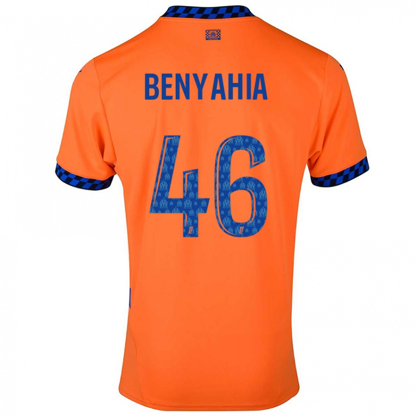 Kinder Aylan Benyahia-Tani #46 Orange Dunkelblau Ausweichtrikot Trikot 2024/25 T-Shirt Schweiz