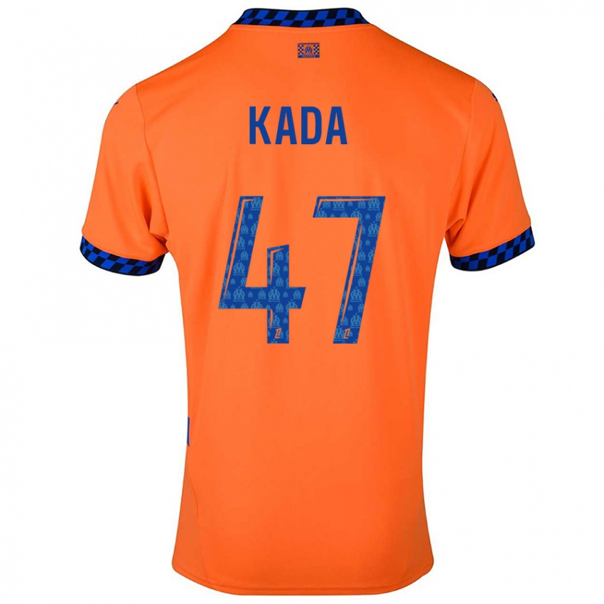 Enfant Maillot Joakim Kada #47 Orange Bleu Foncé Troisieme 2024/25 T-Shirt Suisse