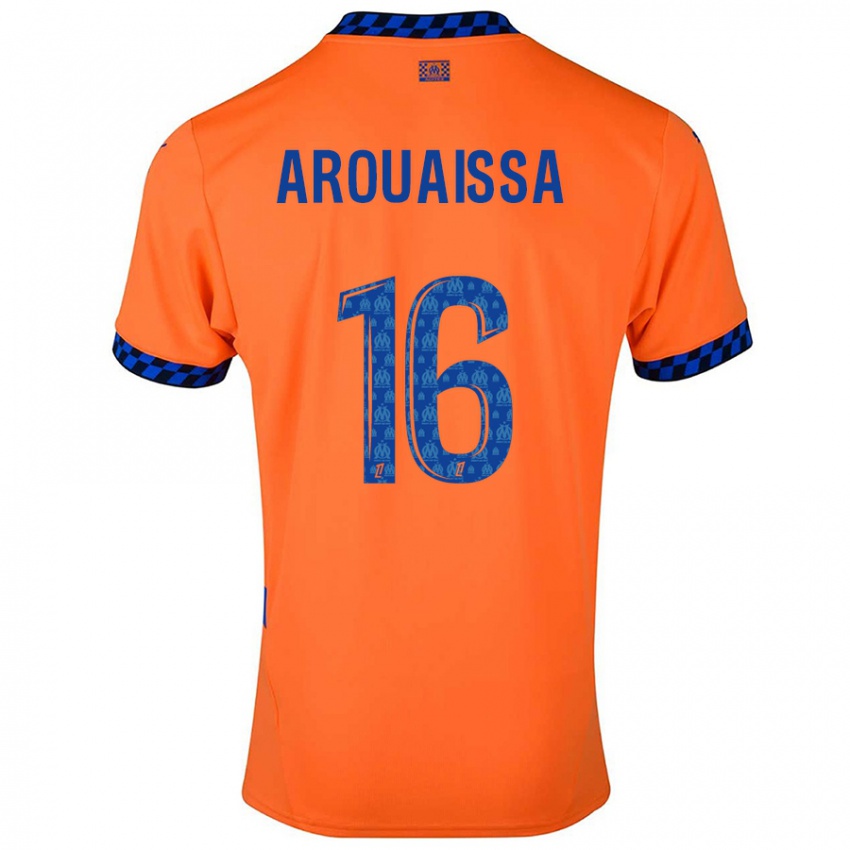 Enfant Maillot Ines Arouaissa #16 Orange Bleu Foncé Troisieme 2024/25 T-Shirt Suisse