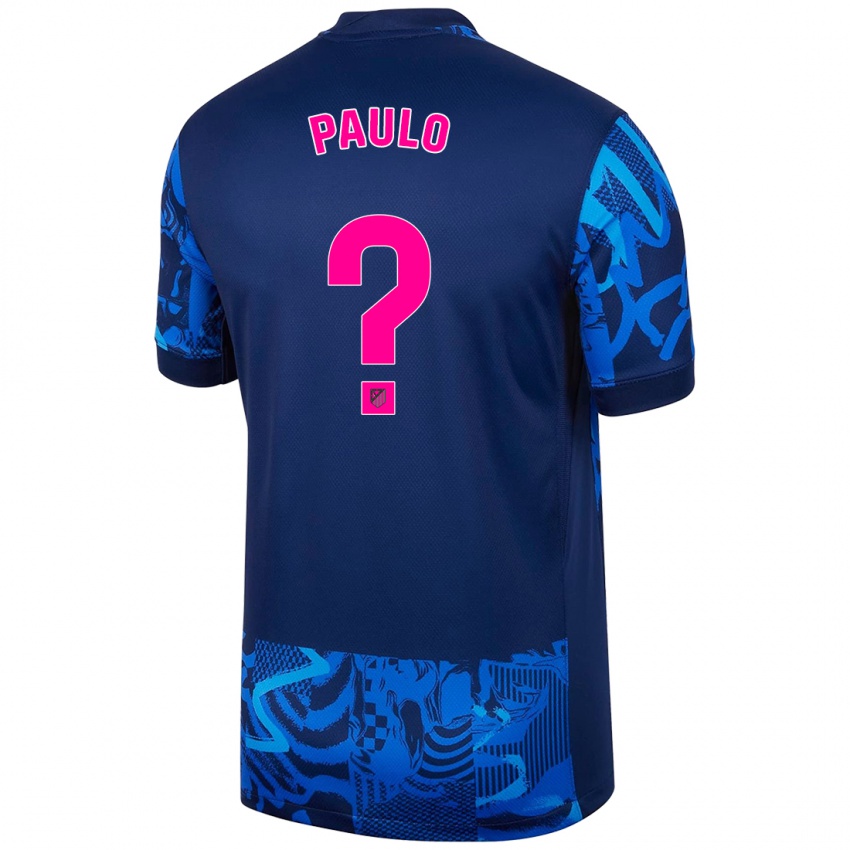 Enfant Maillot Marcos Paulo #0 Bleu Royal Troisieme 2024/25 T-Shirt Suisse