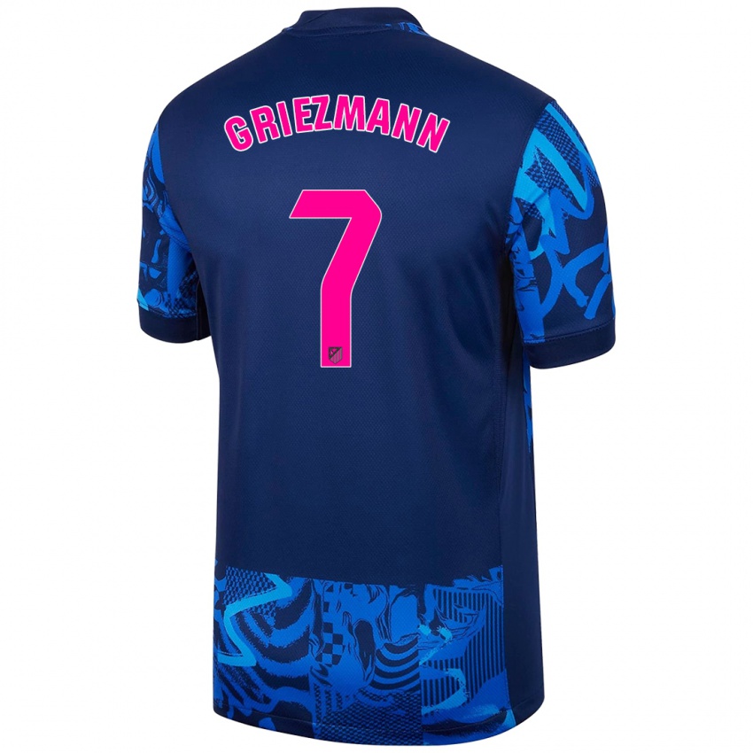 Enfant Maillot Antoine Griezmann #7 Bleu Royal Troisieme 2024/25 T-Shirt Suisse