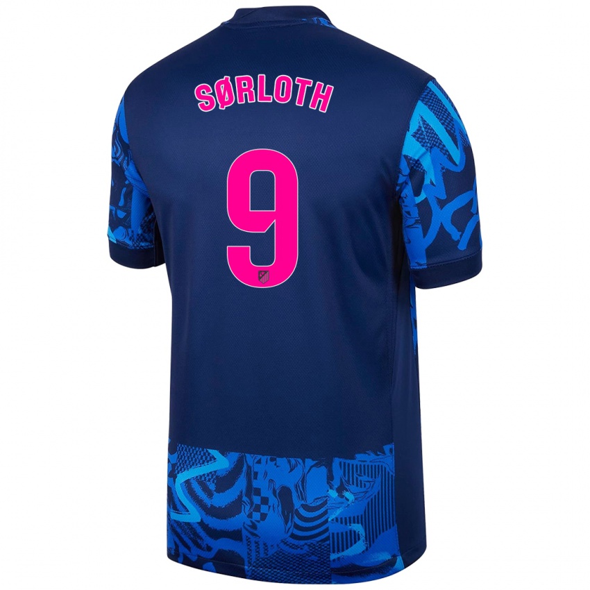 Enfant Maillot Alexander Sørloth #9 Bleu Royal Troisieme 2024/25 T-Shirt Suisse