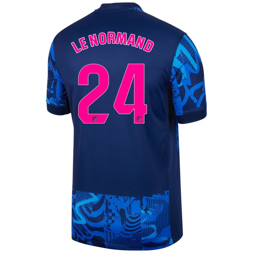 Enfant Maillot Robin Le Normand #24 Bleu Royal Troisieme 2024/25 T-Shirt Suisse