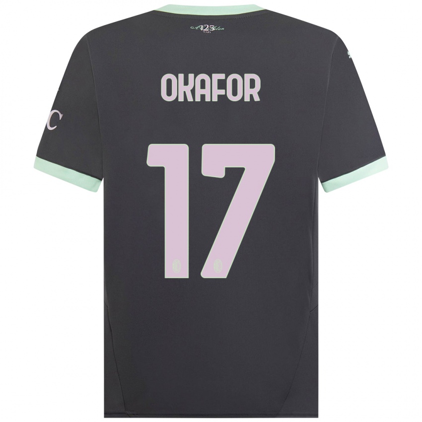 Kinder Noah Okafor #17 Grau Ausweichtrikot Trikot 2024/25 T-Shirt Schweiz