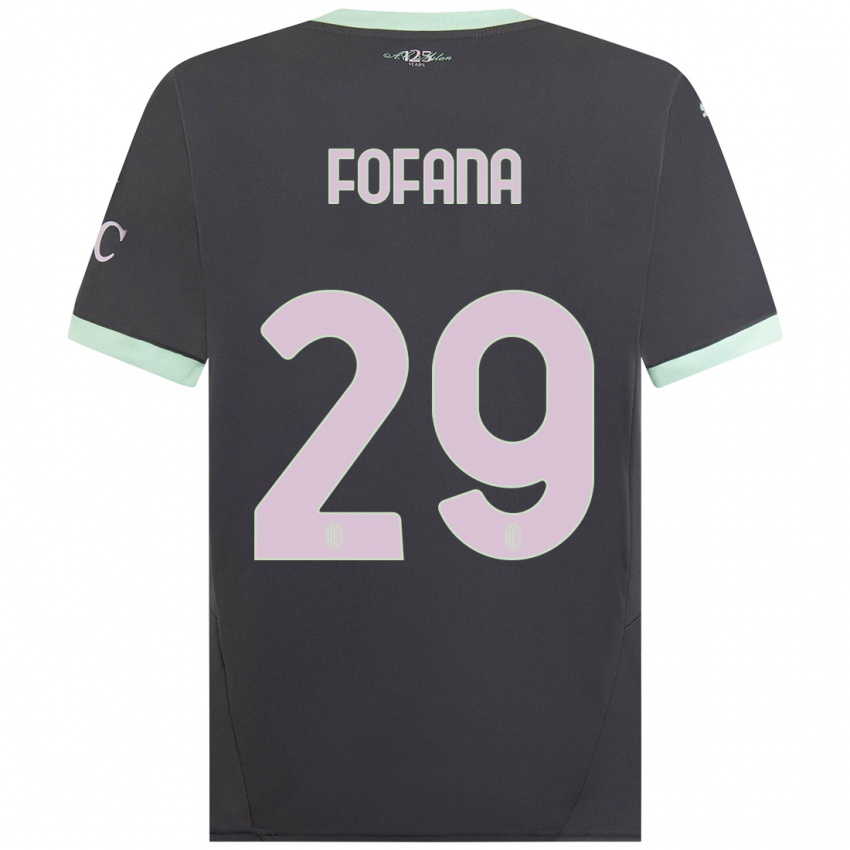 Kinder Youssouf Fofana #29 Grau Ausweichtrikot Trikot 2024/25 T-Shirt Schweiz