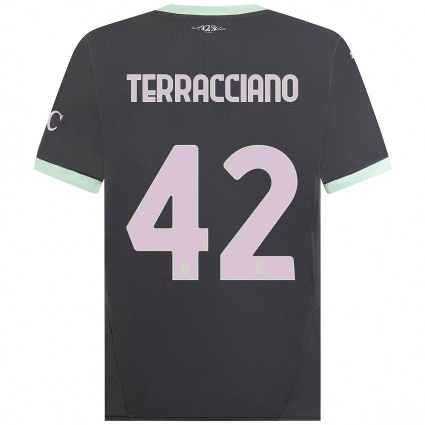 Kinder Filippo Terracciano #42 Grau Ausweichtrikot Trikot 2024/25 T-Shirt Schweiz