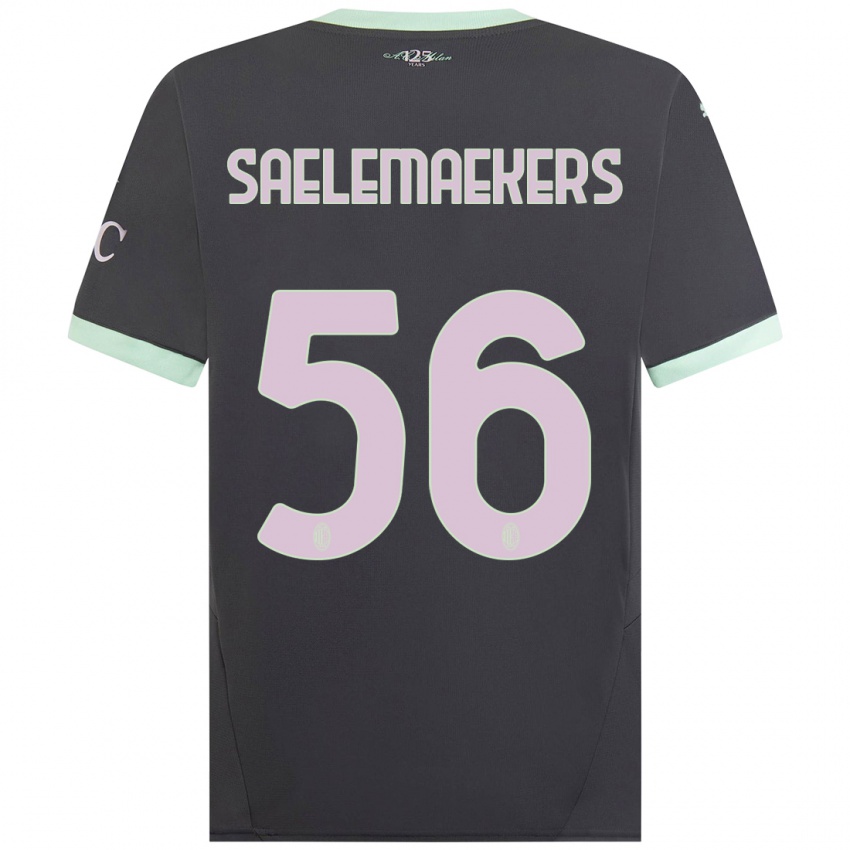 Kinder Alexis Saelemaekers #56 Grau Ausweichtrikot Trikot 2024/25 T-Shirt Schweiz