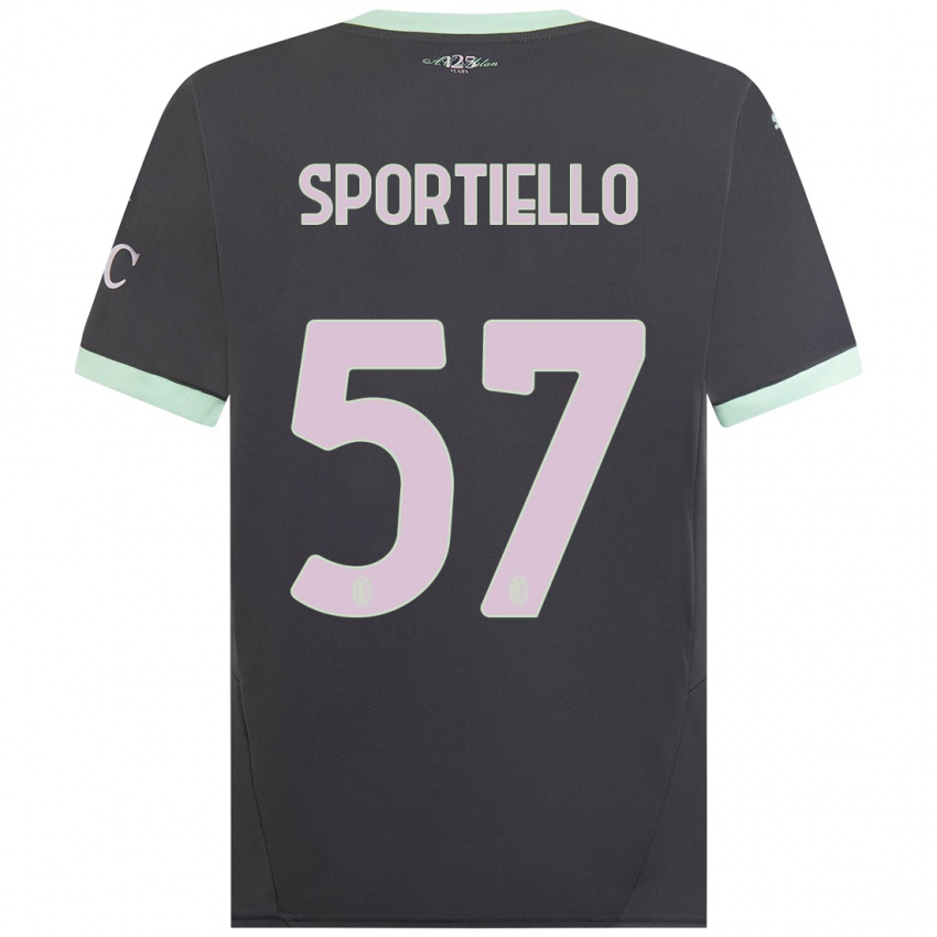 Kinder Marco Sportiello #57 Grau Ausweichtrikot Trikot 2024/25 T-Shirt Schweiz