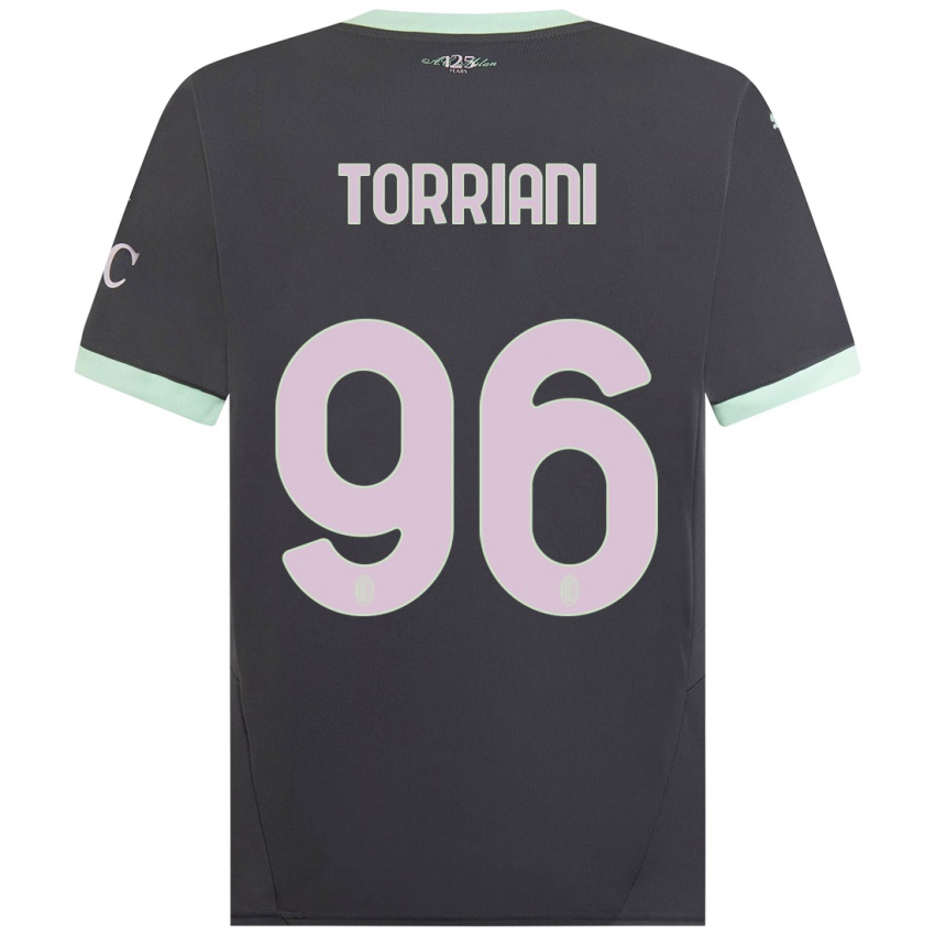 Kinder Lorenzo Torriani #96 Grau Ausweichtrikot Trikot 2024/25 T-Shirt Schweiz