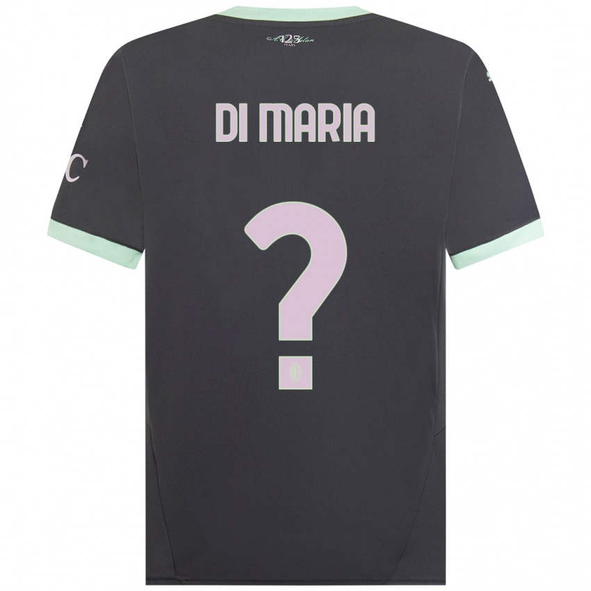 Enfant Maillot Alessandro Di Maria #0 Gris Troisieme 2024/25 T-Shirt Suisse