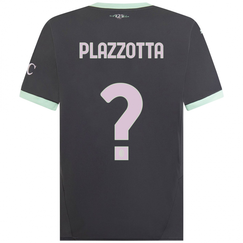 Kinder Filippo Plazzotta #0 Grau Ausweichtrikot Trikot 2024/25 T-Shirt Schweiz