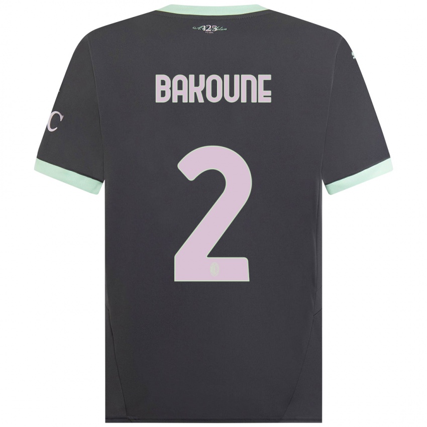 Enfant Maillot Adam Bakoune #2 Gris Troisieme 2024/25 T-Shirt Suisse