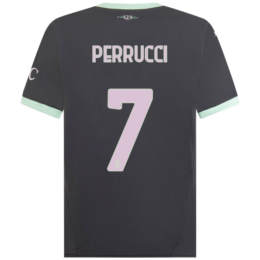 Kinder Vincenzo Perrucci #7 Grau Ausweichtrikot Trikot 2024/25 T-Shirt Schweiz