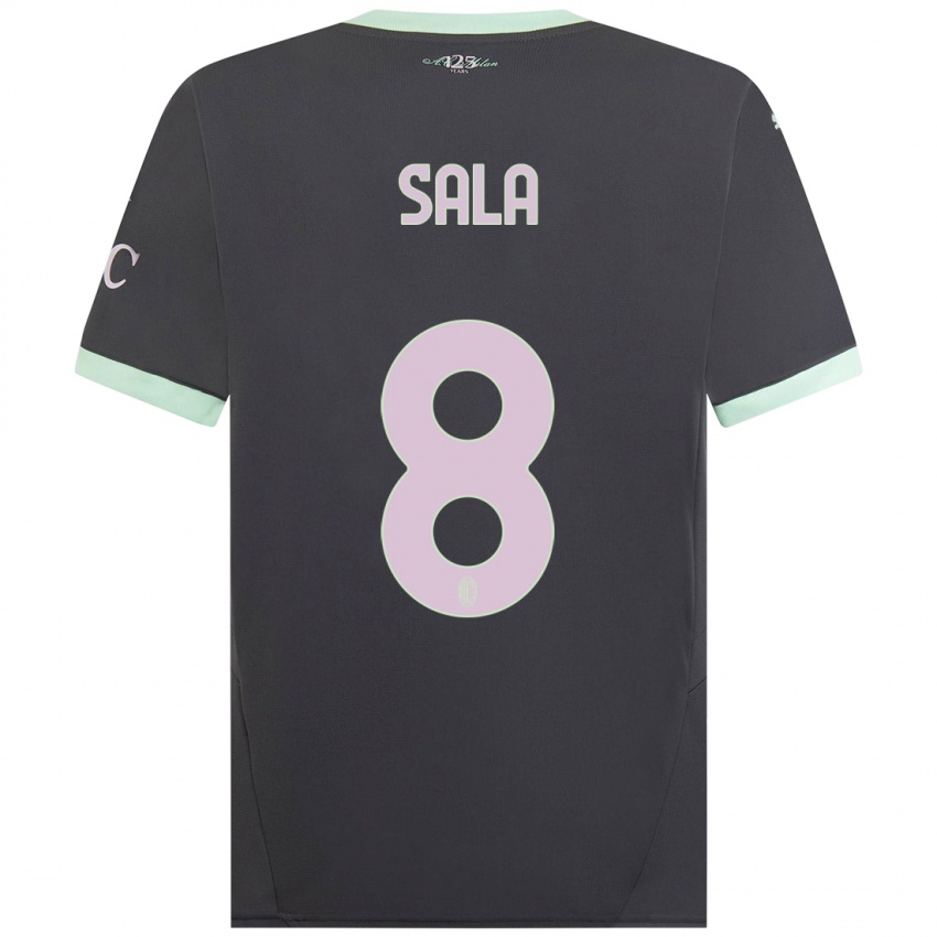 Kinder Emanuele Sala #8 Grau Ausweichtrikot Trikot 2024/25 T-Shirt Schweiz