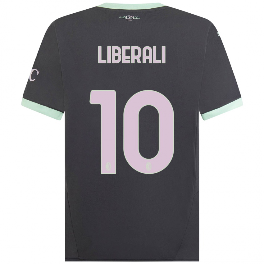 Kinder Mattia Liberali #10 Grau Ausweichtrikot Trikot 2024/25 T-Shirt Schweiz