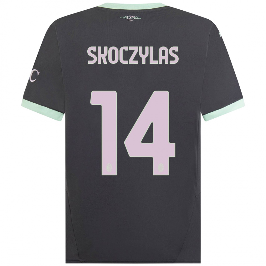 Kinder Mateusz Skoczylas #14 Grau Ausweichtrikot Trikot 2024/25 T-Shirt Schweiz