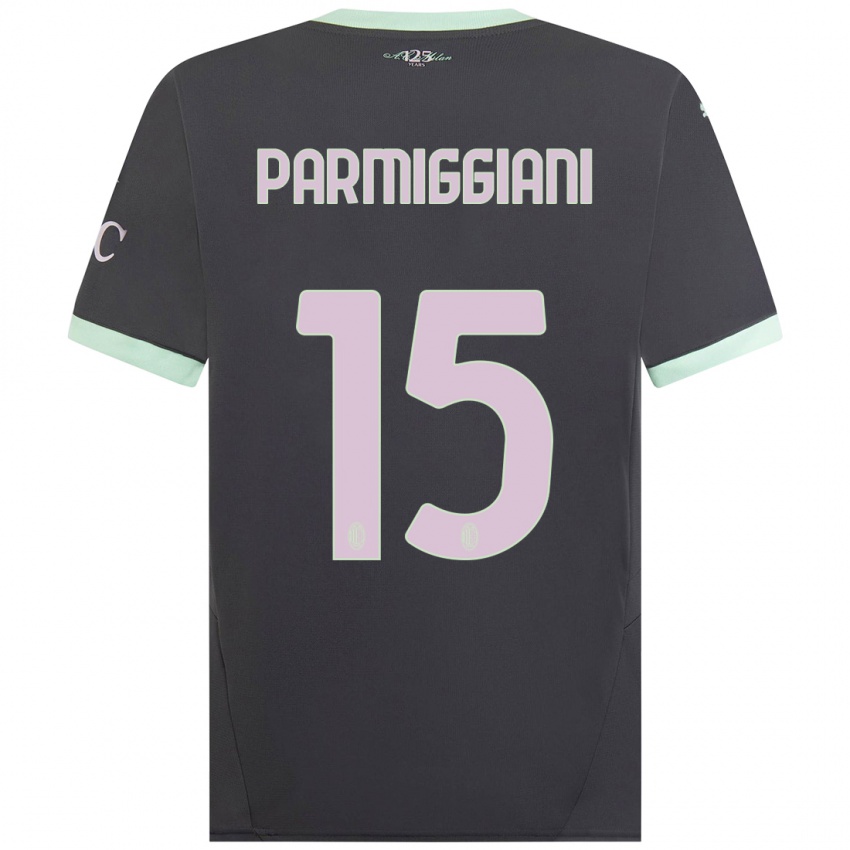 Kinder Pietro Parmiggiani #15 Grau Ausweichtrikot Trikot 2024/25 T-Shirt Schweiz