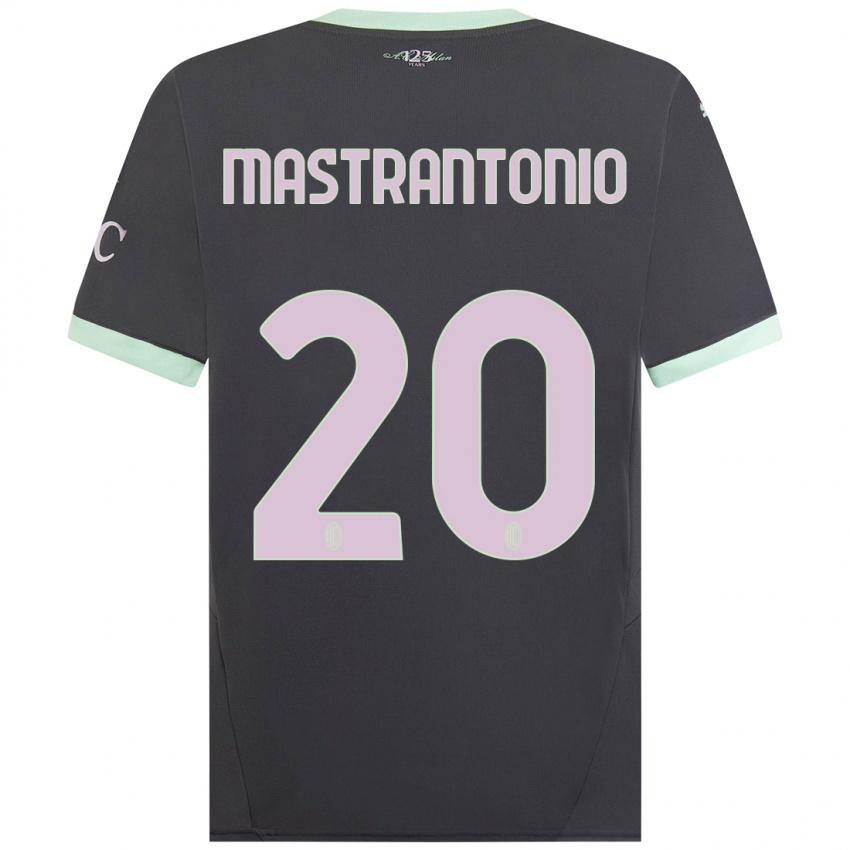 Kinder Davide Mastrantonio #20 Grau Ausweichtrikot Trikot 2024/25 T-Shirt Schweiz