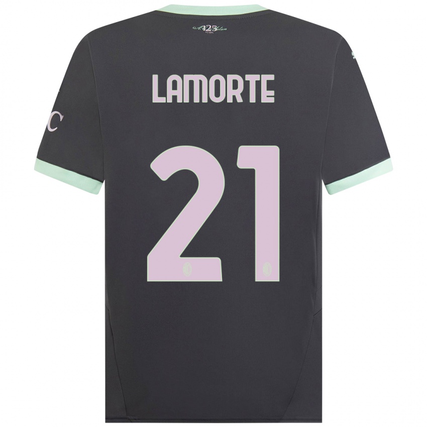 Kinder Alessandro Lamorte #21 Grau Ausweichtrikot Trikot 2024/25 T-Shirt Schweiz