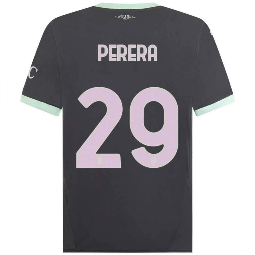 Kinder Nirash Perera #29 Grau Ausweichtrikot Trikot 2024/25 T-Shirt Schweiz