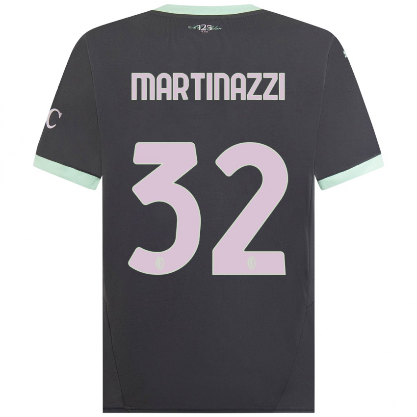 Enfant Maillot Luca Martinazzi #32 Gris Troisieme 2024/25 T-Shirt Suisse