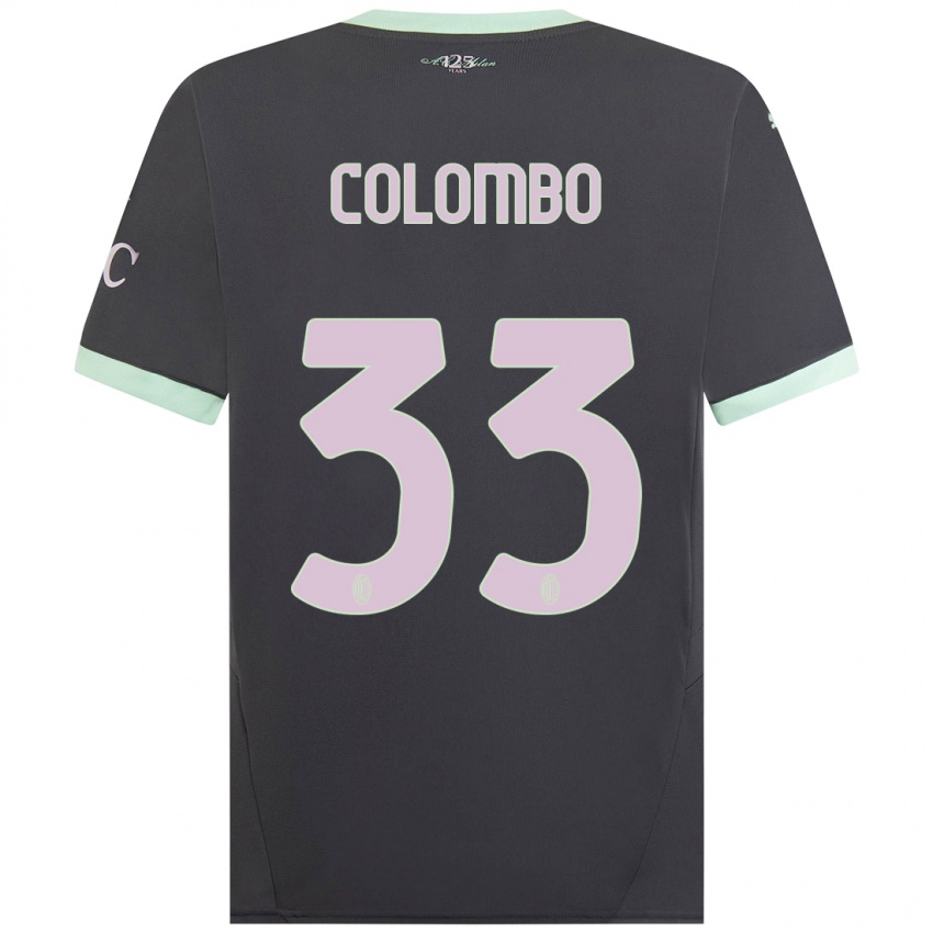 Kinder Federico Colombo #33 Grau Ausweichtrikot Trikot 2024/25 T-Shirt Schweiz