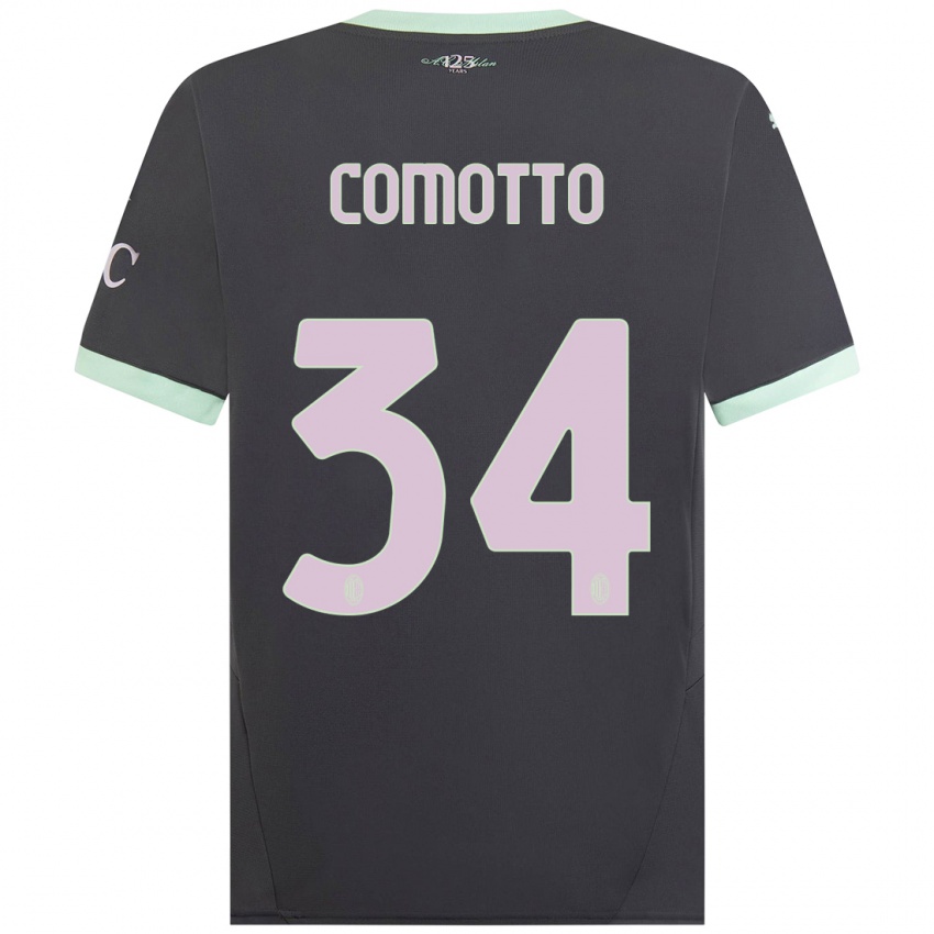 Kinder Christian Comotto #34 Grau Ausweichtrikot Trikot 2024/25 T-Shirt Schweiz