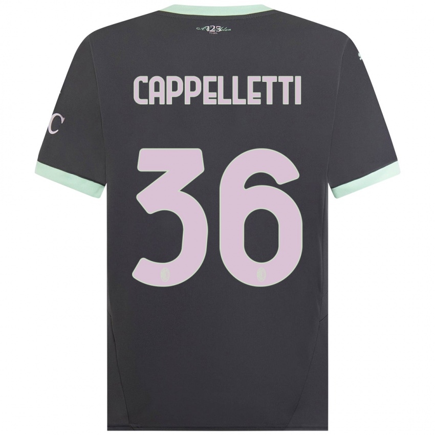 Kinder Mattia Cappelletti #36 Grau Ausweichtrikot Trikot 2024/25 T-Shirt Schweiz