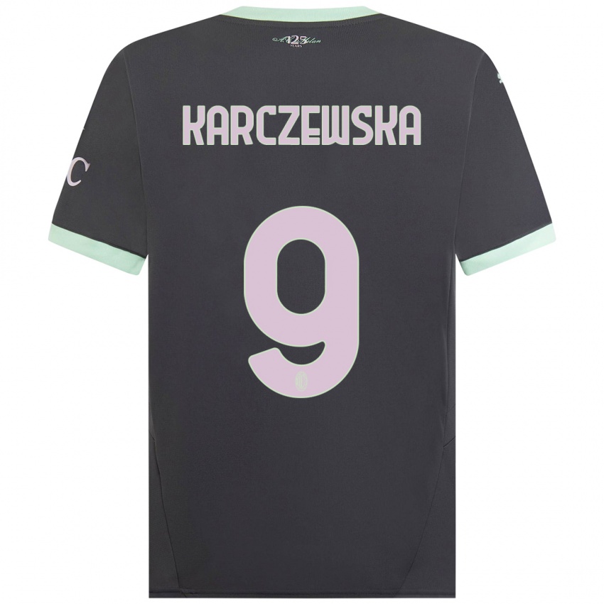 Kinder Nikola Karczewska #9 Grau Ausweichtrikot Trikot 2024/25 T-Shirt Schweiz