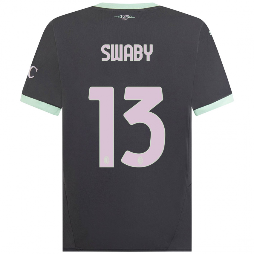 Kinder Allyson Swaby #13 Grau Ausweichtrikot Trikot 2024/25 T-Shirt Schweiz