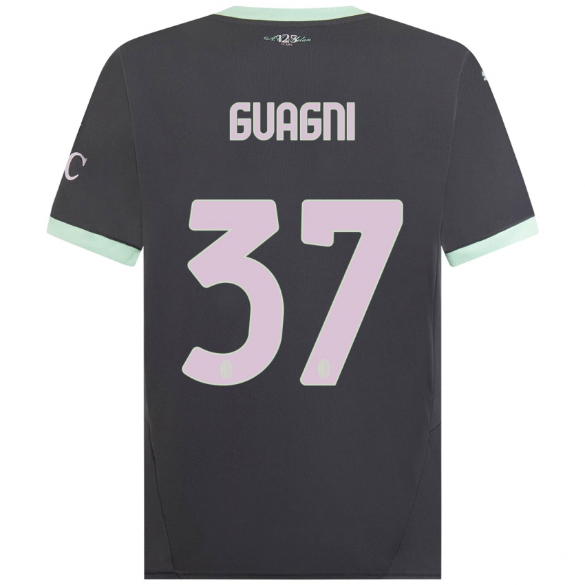 Enfant Maillot Alia Guagni #37 Gris Troisieme 2024/25 T-Shirt Suisse