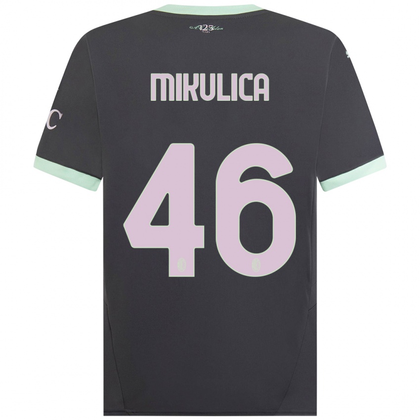 Kinder Petra Mikulica #46 Grau Ausweichtrikot Trikot 2024/25 T-Shirt Schweiz