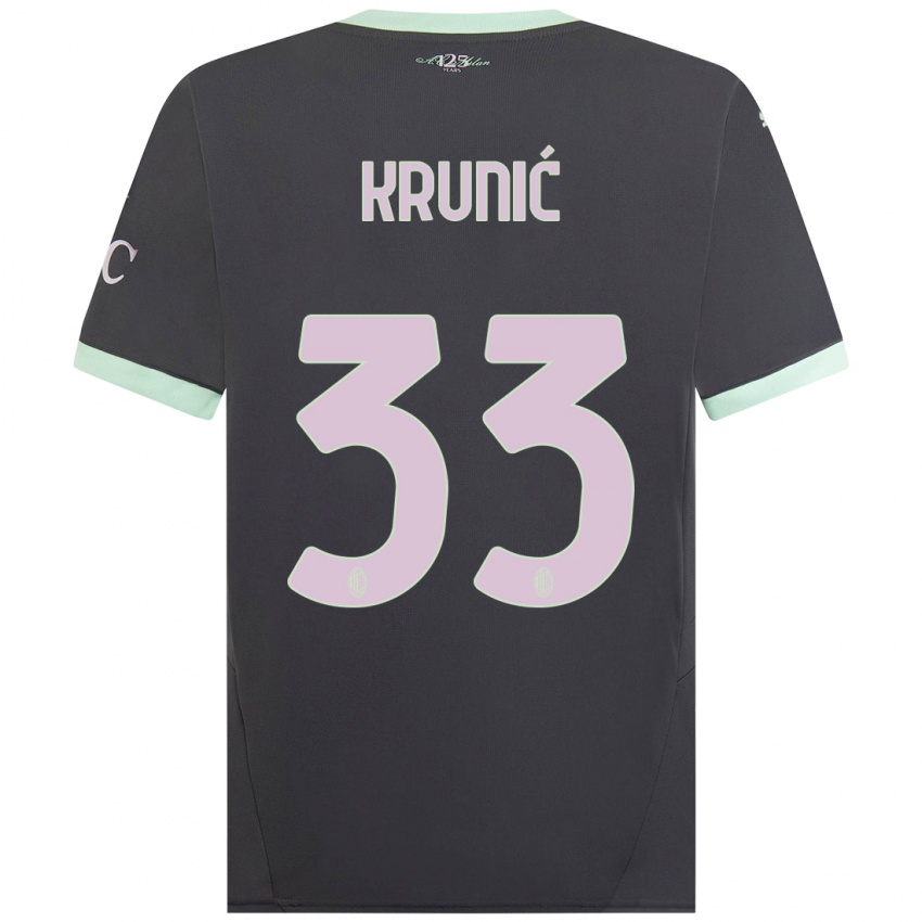 Kinder Rade Krunic #33 Grau Ausweichtrikot Trikot 2024/25 T-Shirt Schweiz