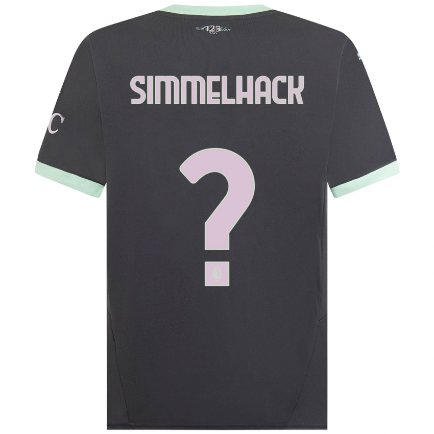 Kinder Alexander Simmelhack #0 Grau Ausweichtrikot Trikot 2024/25 T-Shirt Schweiz