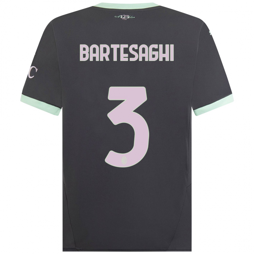 Kinder Davide Bartesaghi #3 Grau Ausweichtrikot Trikot 2024/25 T-Shirt Schweiz