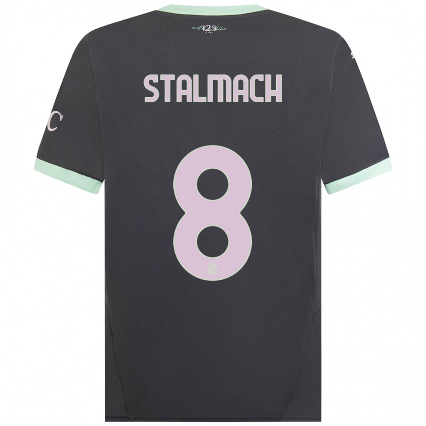 Kinder Dariusz Stalmach #8 Grau Ausweichtrikot Trikot 2024/25 T-Shirt Schweiz