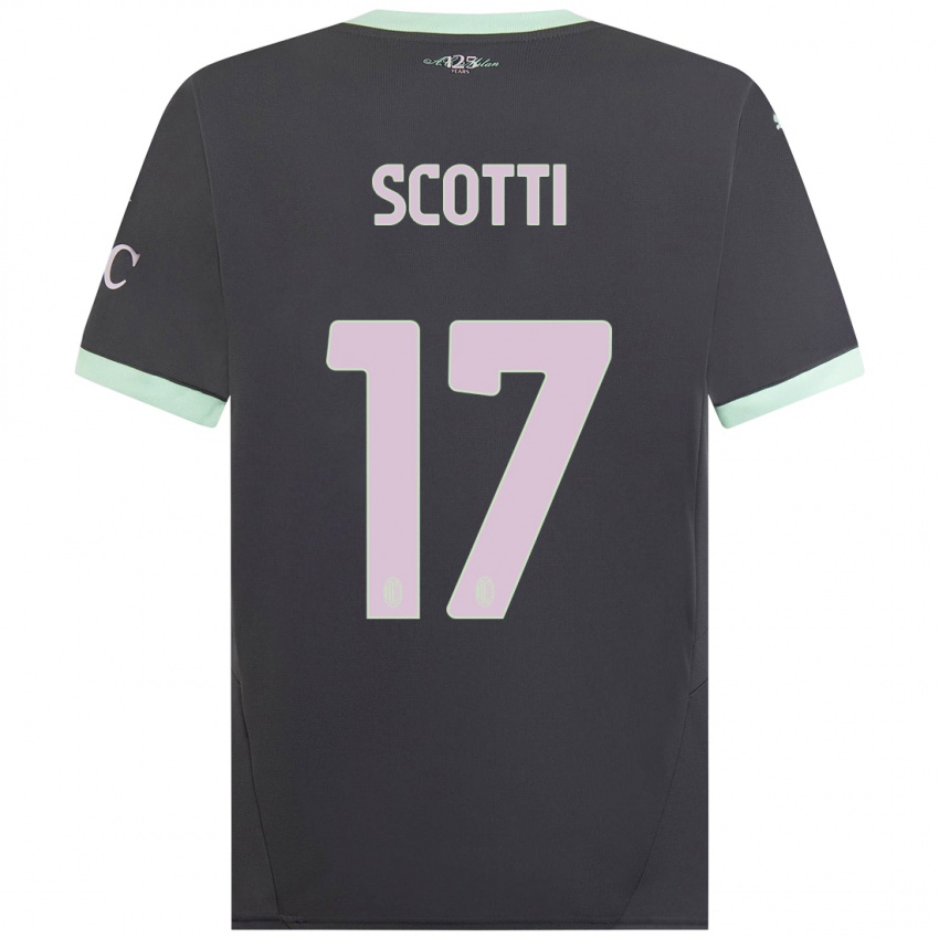 Kinder Filippo Scotti #17 Grau Ausweichtrikot Trikot 2024/25 T-Shirt Schweiz