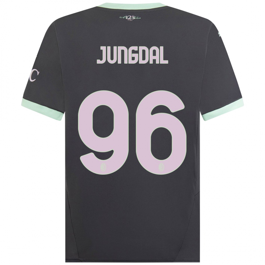 Kinder Andreas Jungdal #96 Grau Ausweichtrikot Trikot 2024/25 T-Shirt Schweiz