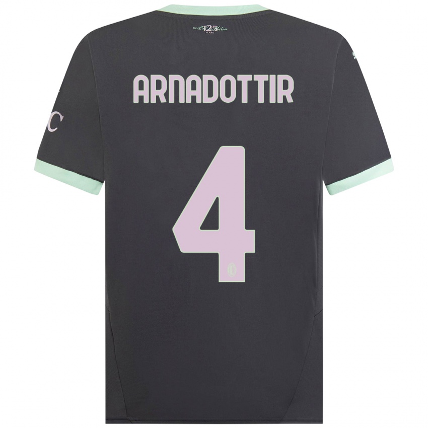 Kinder Guony Arnadottir #4 Grau Ausweichtrikot Trikot 2024/25 T-Shirt Schweiz