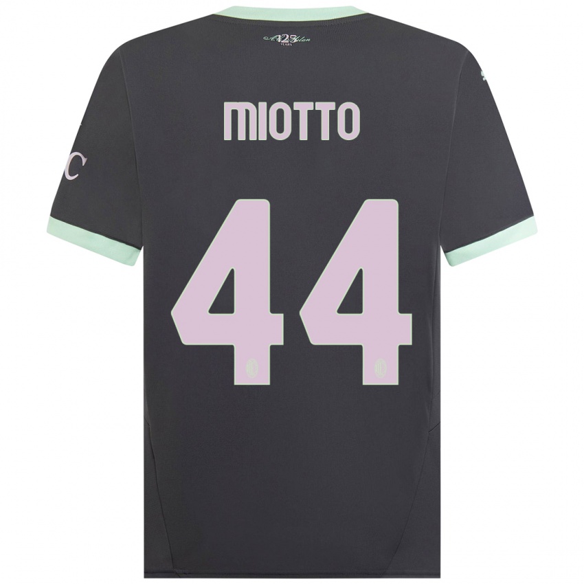 Kinder Giorgia Miotto #44 Grau Ausweichtrikot Trikot 2024/25 T-Shirt Schweiz