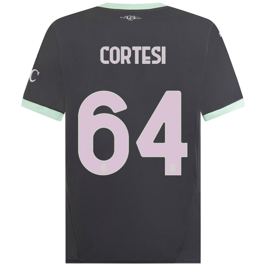 Kinder Selena Cortesi #64 Grau Ausweichtrikot Trikot 2024/25 T-Shirt Schweiz