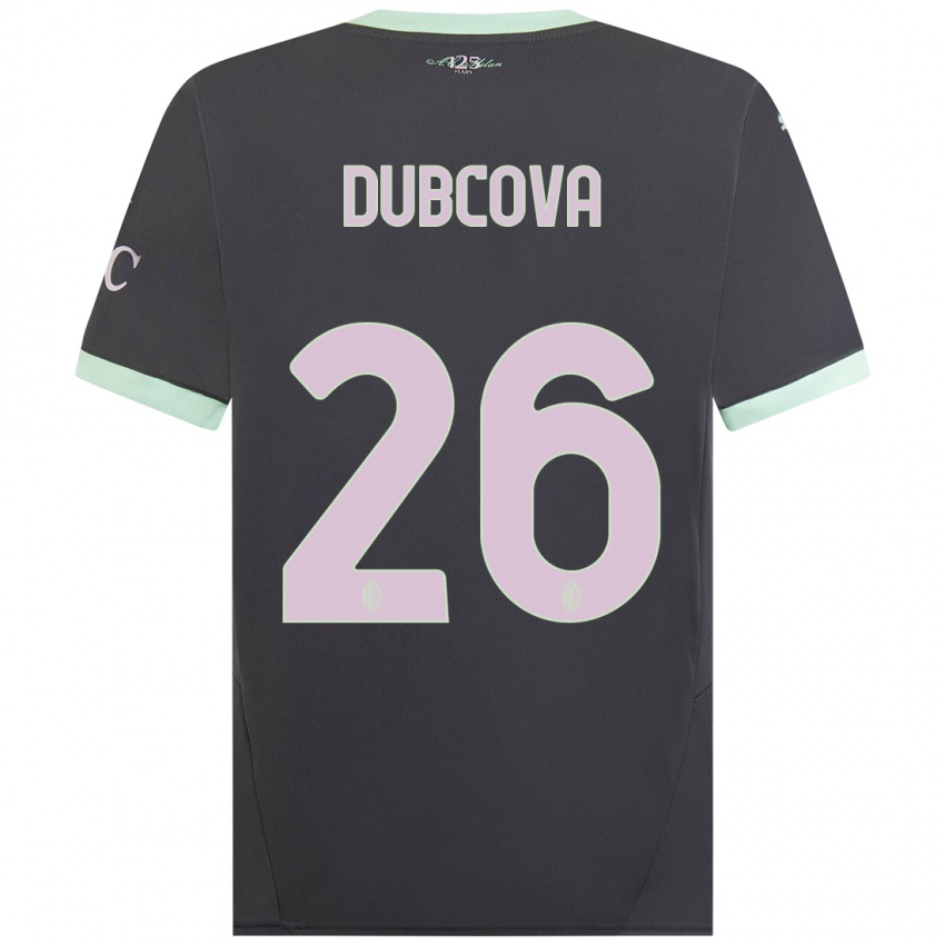 Enfant Maillot Michaela Dubcova #26 Gris Troisieme 2024/25 T-Shirt Suisse