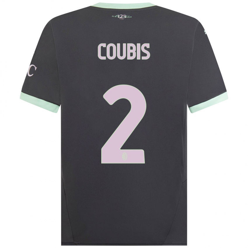 Enfant Maillot Andrei Coubis #2 Gris Troisieme 2024/25 T-Shirt Suisse