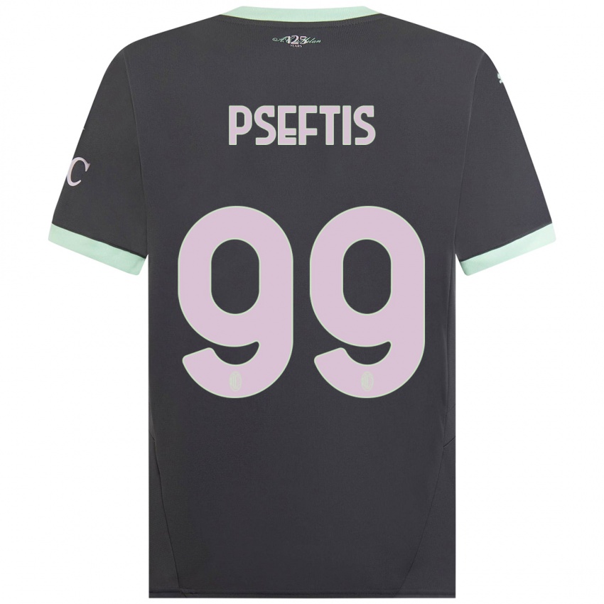 Kinder Fotios Pseftis #99 Grau Ausweichtrikot Trikot 2024/25 T-Shirt Schweiz