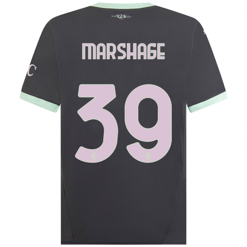 Enfant Maillot Wilgot Marshage #39 Gris Troisieme 2024/25 T-Shirt Suisse