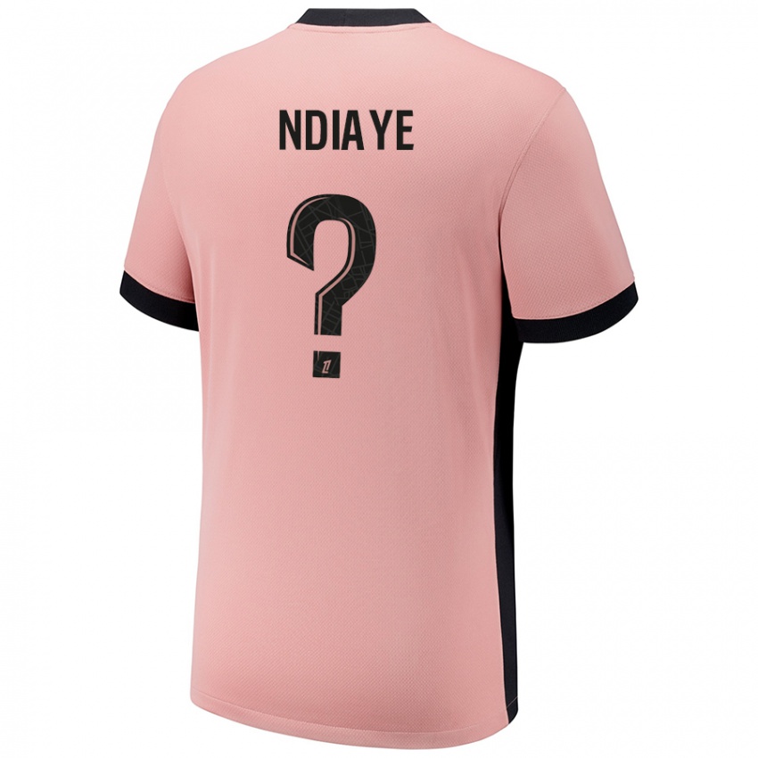 Enfant Maillot Moctar Ndiaye #0 Rouille Rose Troisieme 2024/25 T-Shirt Suisse