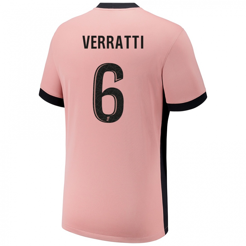 Kinder Marco Verratti #6 Rostros Ausweichtrikot Trikot 2024/25 T-Shirt Schweiz